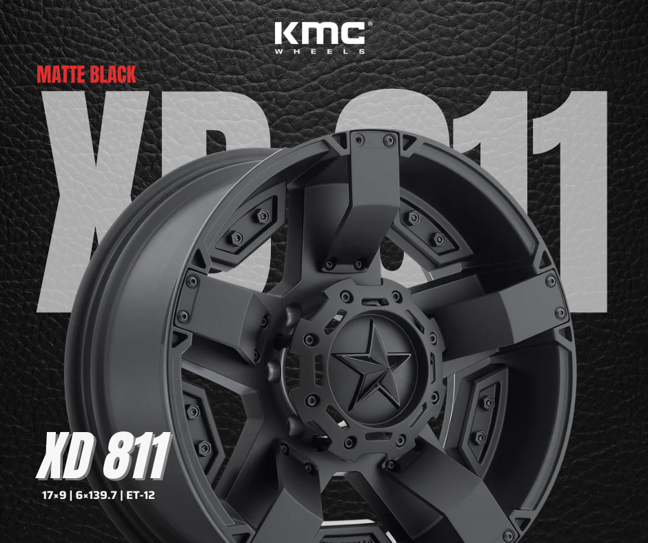 Mâm XD 811 Rockstar II 17×9 | 6×139.7 | ET-12 (Màu Đen mờ)